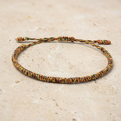 Pulsera Budista de Nudos Hecha a Mano | Protección, Suerte y Energía